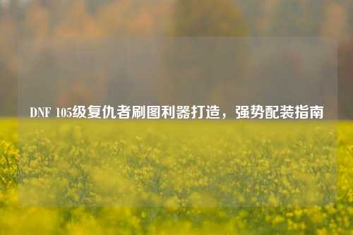 DNF 105级复仇者刷图利器打造,强势配装指南