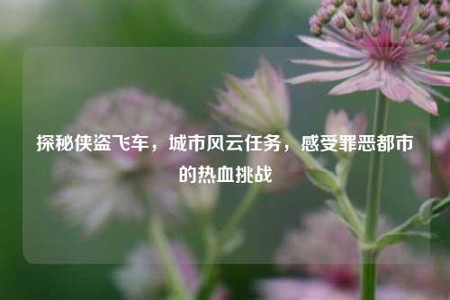 探秘侠盗飞车,城市风云任务,感受罪恶都市的热血挑战