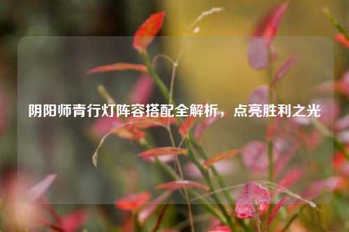 阴阳师青行灯阵容搭配全解析,点亮胜利之光