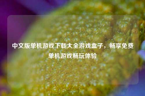 中文版单机游戏下载大全游戏盒子，畅享免费单机游戏畅玩体验