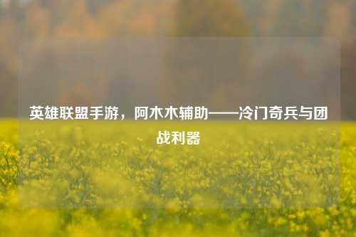 英雄联盟手游，阿木木辅助——冷门奇兵与团战利器