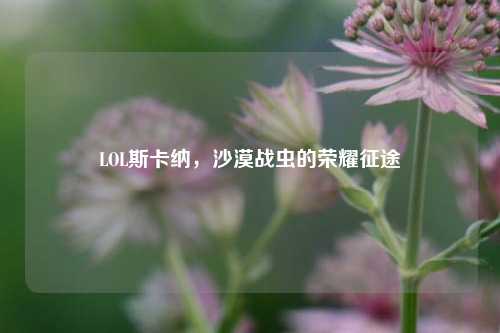 LOL斯卡纳,沙漠战虫的荣耀征途