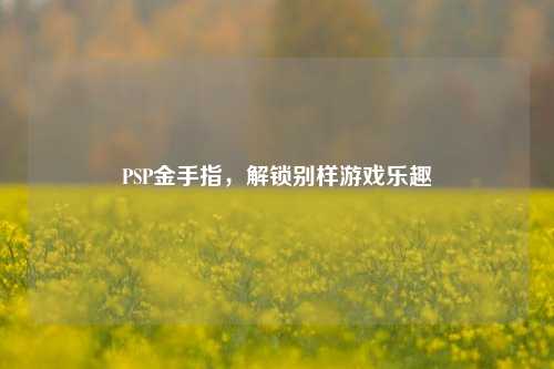 PSP金手指,解锁别样游戏乐趣