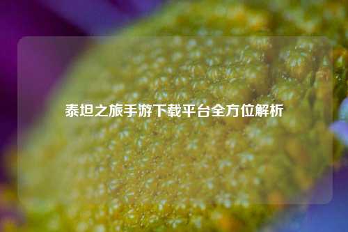 泰坦之旅手游下载平台全方位解析