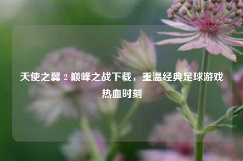 天使之翼 2 巅峰之战下载，重温经典足球游戏热血时刻